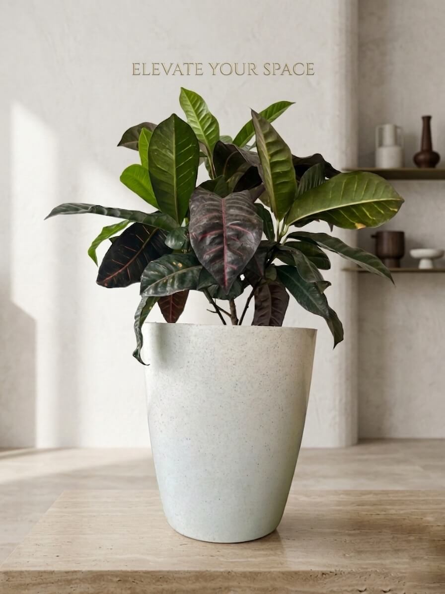 12 Inch Tower Pot, Marble Finish (Pack of 6)