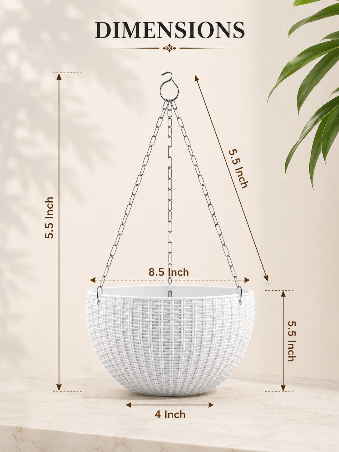 8.5 Inch Hanging Basket (Pack of 10)