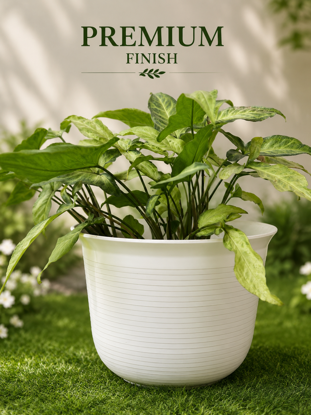 10 Inch Sunlight Pot, White (Pack of 5)